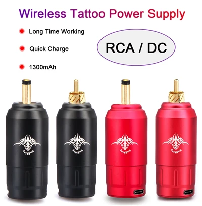 Dövme Pil Uzun Ömürlü 1300 MAh Taşınabilir RCA/DC Arayüzü